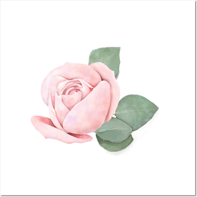 Pink Rose Art Wall Art by PeachAndPatches